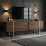 Nordure Soporte para TV Milano Nogal y Oro